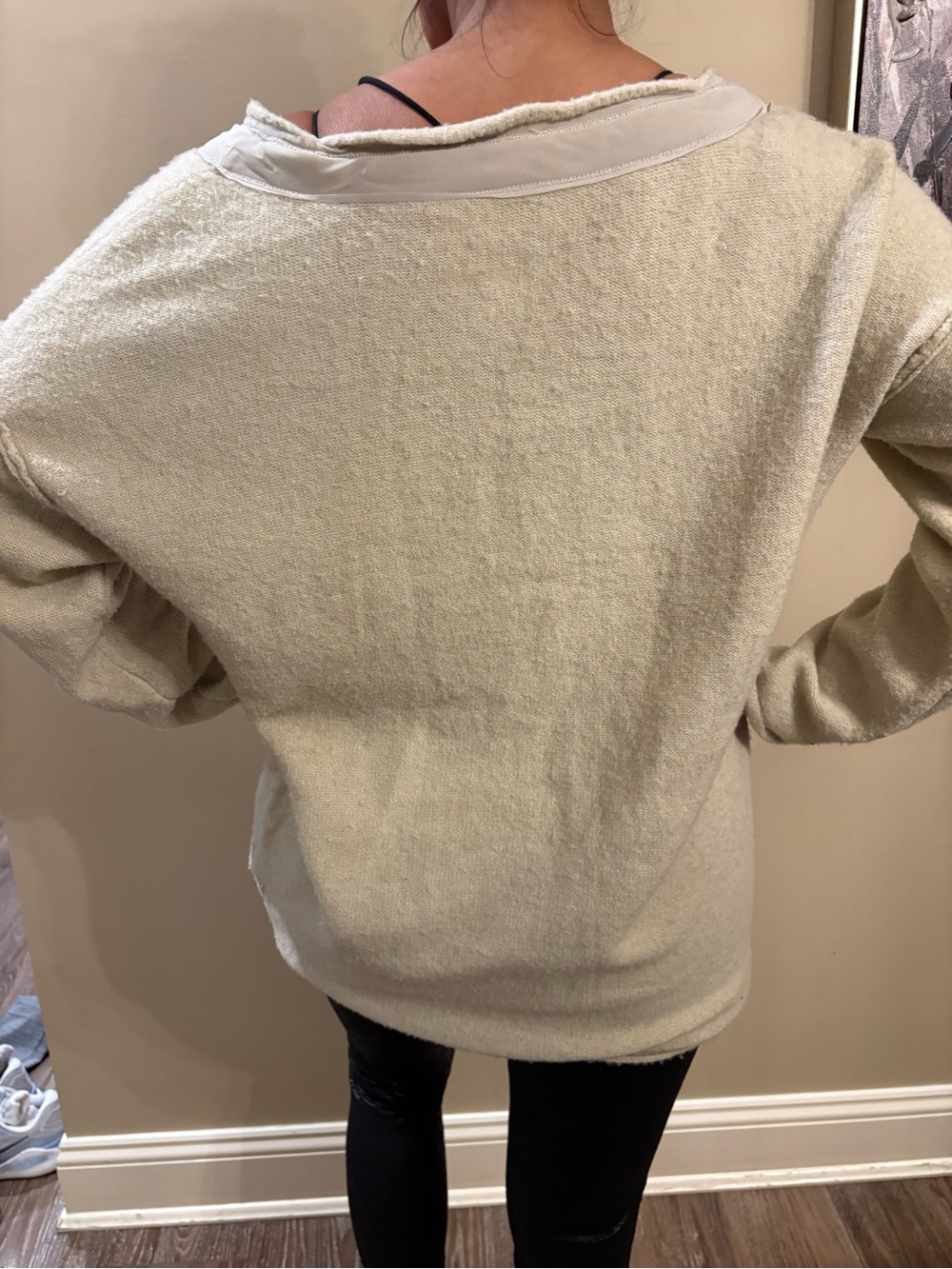 Free People Cream Wrap V-Neck Sweater - Picture 5 of 7